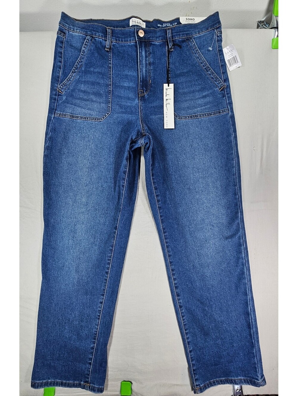 Nicole Miller High Rise Ankle Slim Jeans. Size 16. NWT. Americana